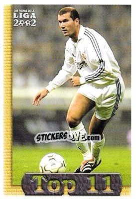 Sticker Zidane - Las Fichas De La Liga 2001-2002 n. 590 - Mundicromo