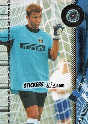 Sticker Sebastien Frey - Calcio Cards 2000-2001 n. 24 - Panini