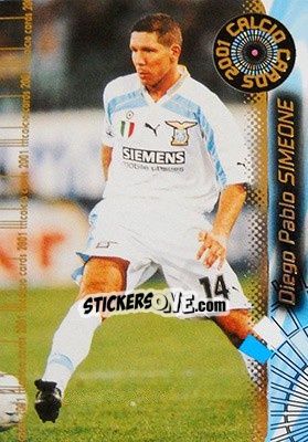Sticker Diego Simeone - Calcio Cards 2000-2001 n. 62 - Panini