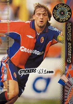 Sticker Giuseppe Signori - Calcio Cards 2000-2001 n. 74 - Panini