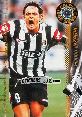 Sticker Filippo Inzaghi - Calcio Cards 2000-2001 n. 79 - Panini