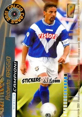 Sticker Roberto Baggio - Calcio Cards 2000-2001 n. 91 - Panini