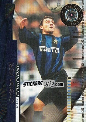 Sticker Christian Vieri - Calcio Cards 2000-2001 n. 93 - Panini