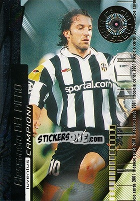 Sticker Alessandro Del Piero - Calcio Cards 2000-2001 n. 95 - Panini