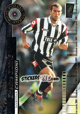 Sticker Zinedine Zidane - Calcio Cards 2000-2001 n. 96 - Panini
