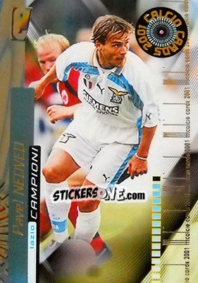 Sticker Pavel Nedved - Calcio Cards 2000-2001 n. 98 - Panini