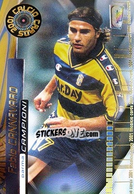 Sticker Fabio Cannavaro - Calcio Cards 2000-2001 n. 104 - Panini