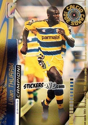 Sticker Lilian Thuram - Calcio Cards 2000-2001 n. 105 - Panini
