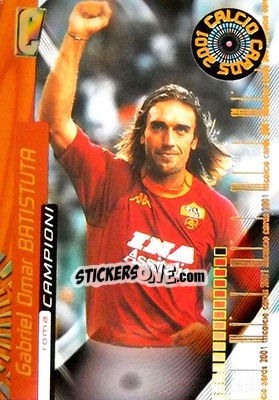 Sticker Gabriel Batistuta - Calcio Cards 2000-2001 n. 106 - Panini
