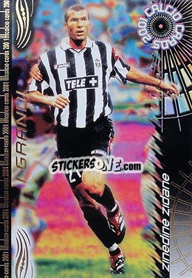 Sticker Zinedine Zidane - Calcio Cards 2000-2001 n. G5 - Panini