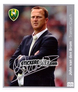 Sticker John van den Brom - Eredivisie 2010-2011 n. 5 - Ah