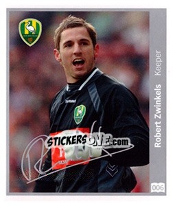 Cromo Robert Zwinkels - Eredivisie 2010-2011 - Ah