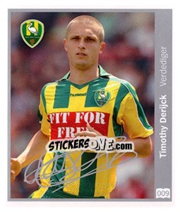 Sticker Timothy Derijck - Eredivisie 2010-2011 n. 9 - Ah