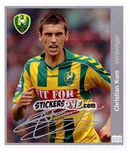 Sticker Christian Kum - Eredivisie 2010-2011 n. 10 - Ah