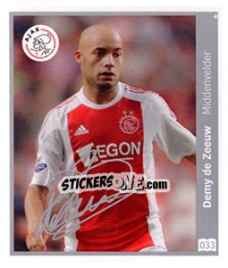 Sticker Demy de Zeeuw - Eredivisie 2010-2011 - Ah