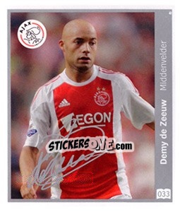 Sticker Demy de Zeeuw - Eredivisie 2010-2011 n. 33 - Ah