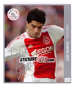 Sticker Luis Suárez - Eredivisie 2010-2011 - Ah