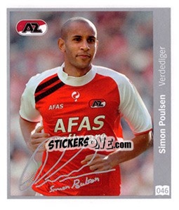 Sticker Simon Poulsen - Eredivisie 2010-2011 n. 46 - Ah