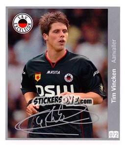 Sticker Tim Vincken - Eredivisie 2010-2011 n. 72 - Ah