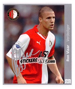 Sticker Ron Vlaar - Eredivisie 2010-2011 n. 81 - Ah