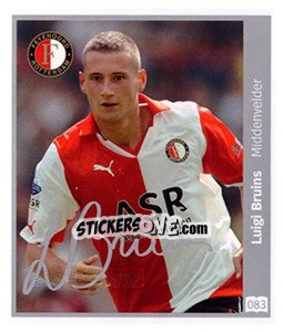 Sticker Luigi Bruins - Eredivisie 2010-2011 - Ah