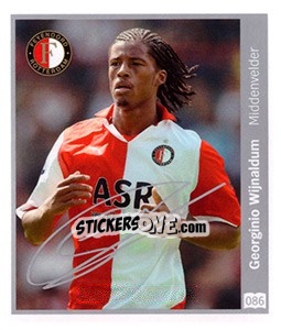 Sticker Georginio Wijnaldum - Eredivisie 2010-2011 n. 86 - Ah