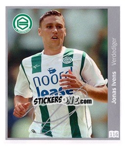Cromo Jonas Ivens - Eredivisie 2010-2011 - Ah