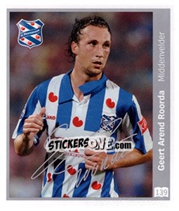 Sticker Geert Arend Roorda - Eredivisie 2010-2011 n. 139 - Ah