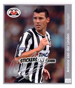 Sticker Antoine van der Linden - Eredivisie 2010-2011 n. 152 - Ah