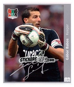 Sticker Gábor Babos - Eredivisie 2010-2011 n. 186 - Ah
