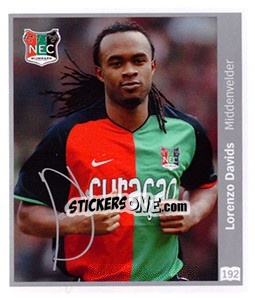 Sticker Lorenzo Davids - Eredivisie 2010-2011 n. 192 - Ah