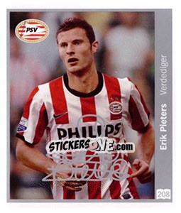 Sticker Erik Pieters - Eredivisie 2010-2011 n. 208 - Ah