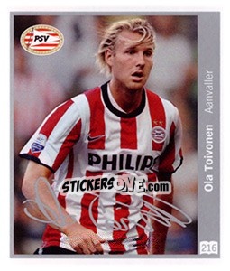 Sticker Ola Toivonen - Eredivisie 2010-2011 - Ah