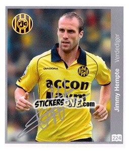 Sticker Jimmy Hempte - Eredivisie 2010-2011 n. 224 - Ah
