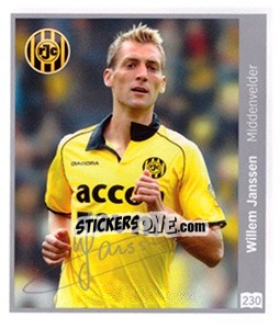 Sticker Willem Janssen - Eredivisie 2010-2011 - Ah