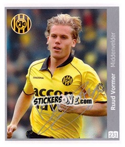 Sticker Ruud Vormer - Eredivisie 2010-2011 n. 231 - Ah