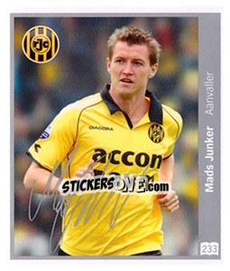 Sticker Mads Junker - Eredivisie 2010-2011 - Ah