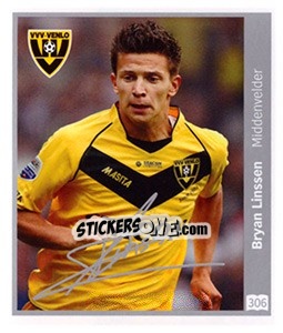 Sticker Bryan Linssen - Eredivisie 2010-2011 n. 306 - Ah