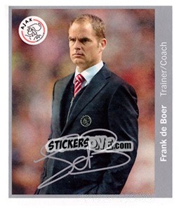 Sticker Frank de Boer - Eredivisie 2010-2011 - Ah