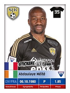 Sticker Abdoulaye Méïté - Veikkausliiga 2016 n. 41 - Carouzel