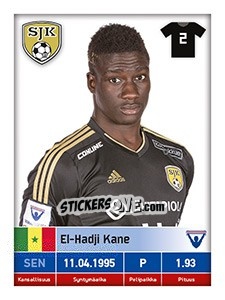 Sticker El-Hadji Kane - Veikkausliiga 2016 - Carouzel