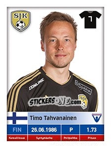 Cromo Timo Tahvanainen - Veikkausliiga 2016 - Carouzel