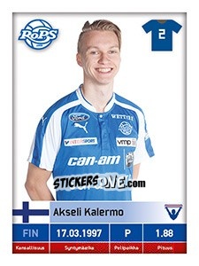 Sticker Akseli Kalermo - Veikkausliiga 2016 n. 75 - Carouzel