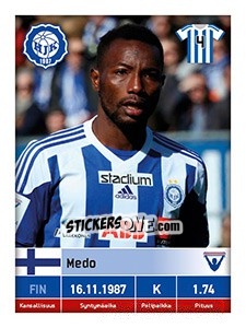 Sticker Medo - Veikkausliiga 2016 n. 104 - Carouzel