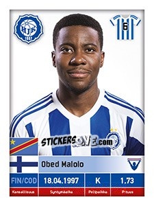 Cromo Obed Malolo - Veikkausliiga 2016 - Carouzel