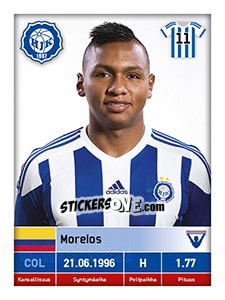 Sticker Morelos - Veikkausliiga 2016 n. 114 - Carouzel