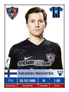 Sticker Sebastian Mannström - Veikkausliiga 2016 - Carouzel