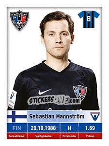 Sticker Sebastian Mannström - Veikkausliiga 2016 n. 123 - Carouzel