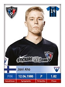 Sticker Joni Aho - Veikkausliiga 2016 - Carouzel