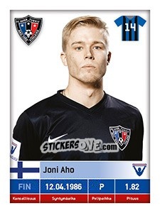 Sticker Joni Aho - Veikkausliiga 2016 n. 127 - Carouzel